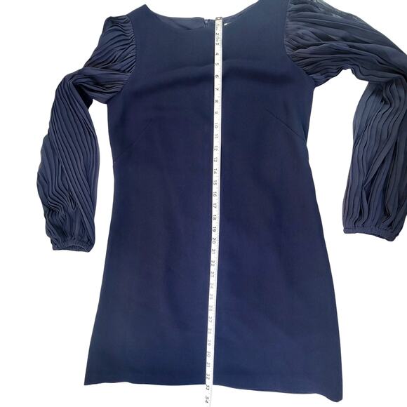 White House Black Market Chiffon Balloon Sleeves Dress Size 10 - Picture 4 of 12